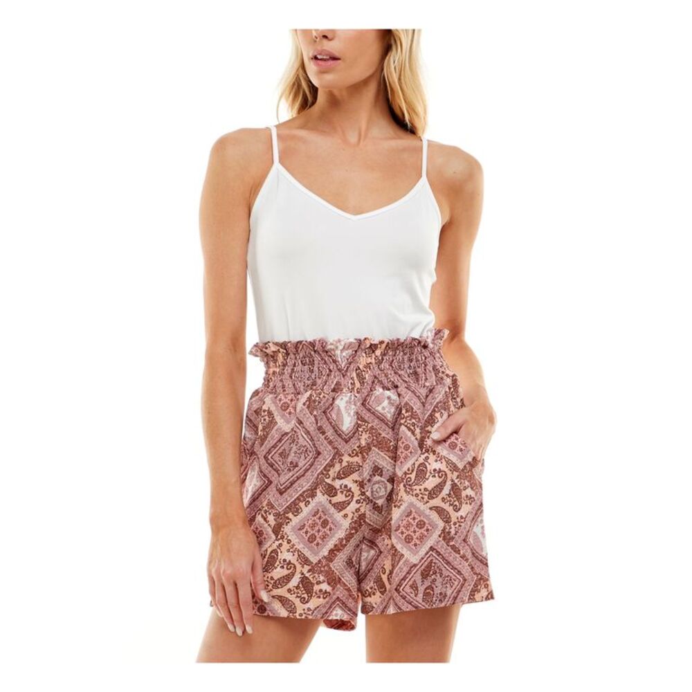 ULTRA FLIRT Womens Shorts Romper White Adjustable Waist Juniors XL